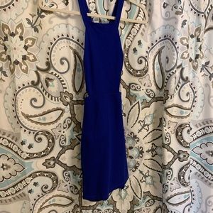 Blue Cut out party dress
